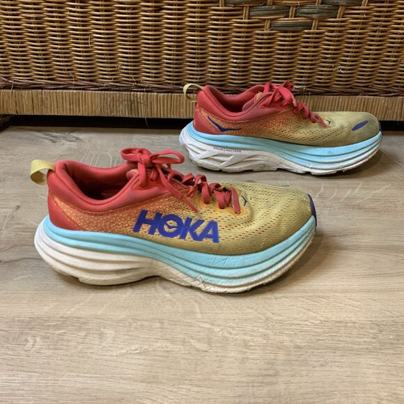 Hoka One One Bondi 8 -117952 CRSCL-Cerise Cloudless Sneakers Women’s Size 6.5 B - Picture 1 of 8